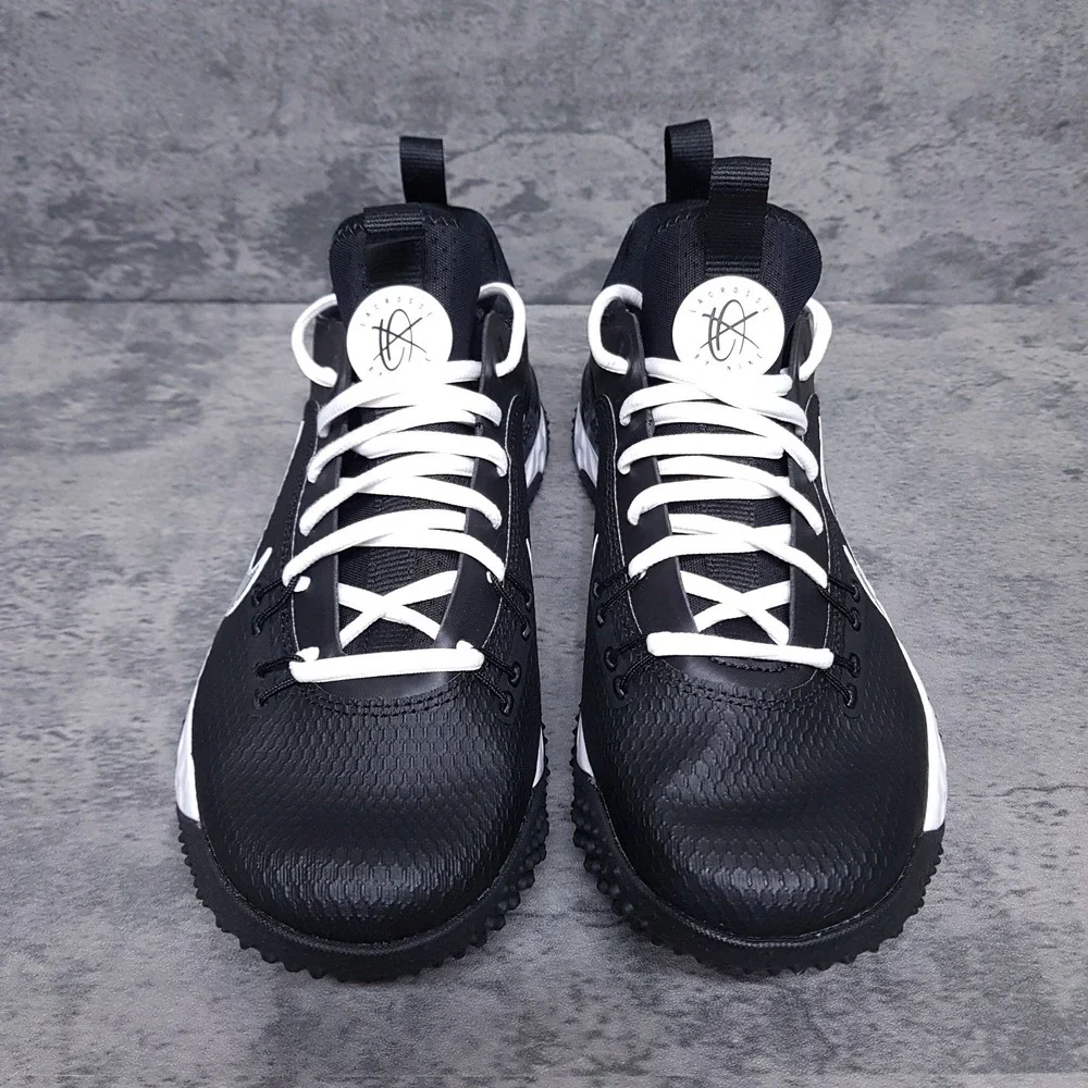 NIKE Alpha Huarache 9 Elite TF LAX Turf Lacrosse Shoes Mens 7 Womens 8.5 Black‎